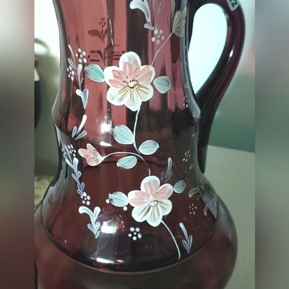 Antique EAPG Dugan glass pitcher set - Picture 4 of 10